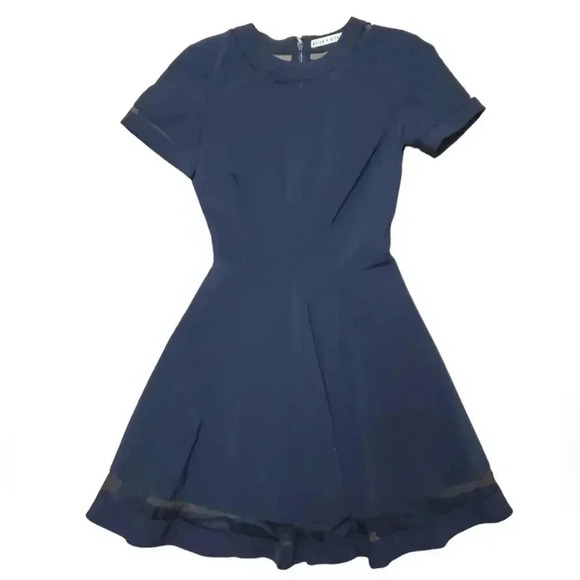 ALICE + OLIVIA Black Mock Neck Mini Dress Size 4 - Picture 1 of 4